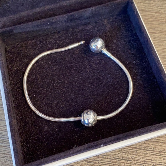 Snake Chain Bracelet With Charm 